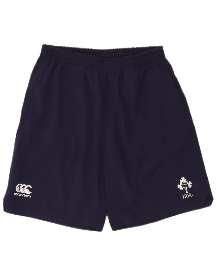 Canterbury Pantalones cortos deportivos con gráficos de Irlanda para hombre Poliéster azul marino mediano