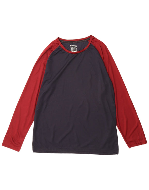 Mountain Warehouse Camiseta para hombre de manga larga XL Poliéster color block azul marino