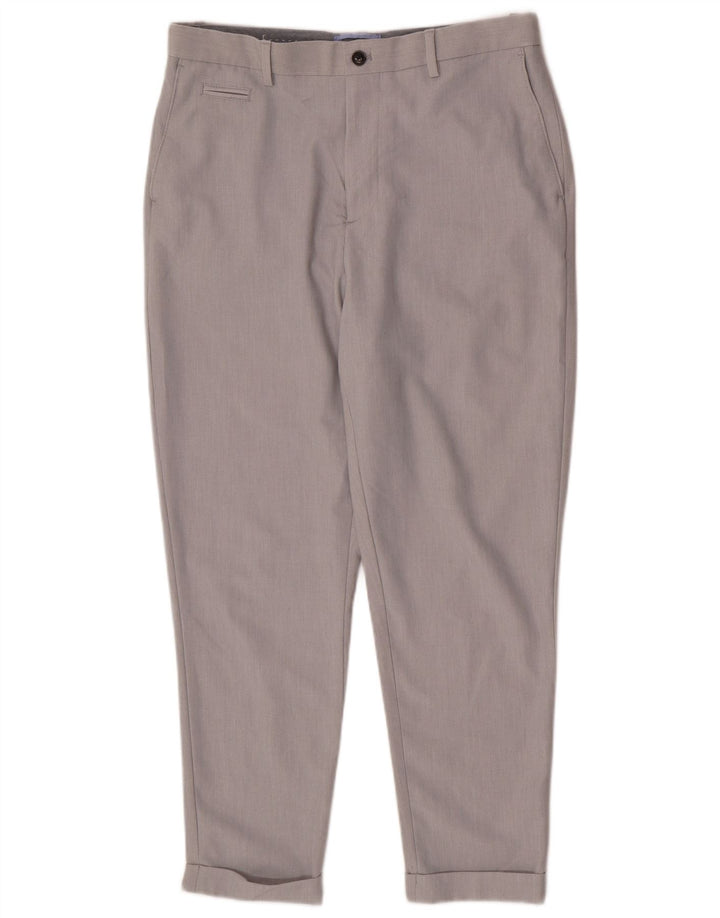 Zara Mens Tapered Regular Chino Pantalones EU 40 Medium W31 L25 Gris