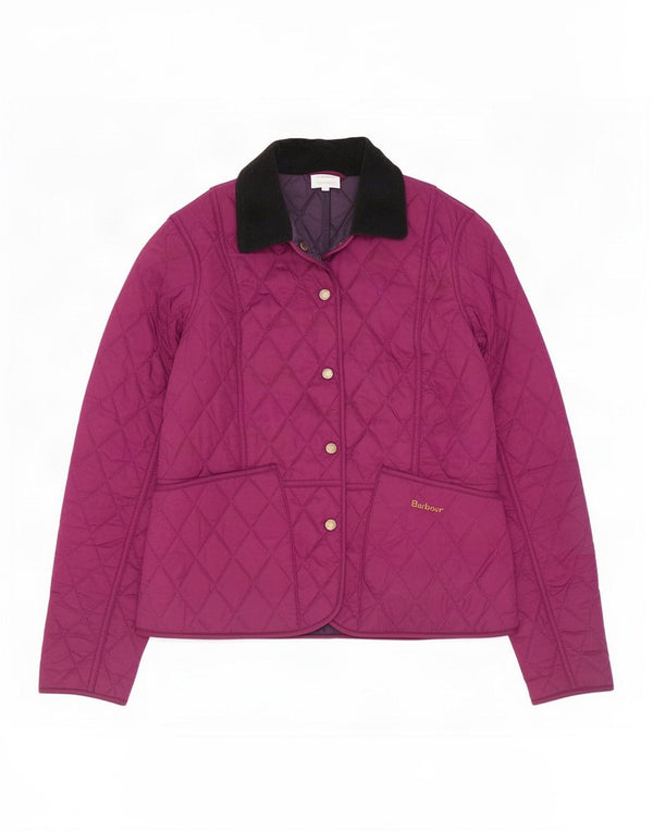 Barbour Chaqueta acolchada para mujer UK 8 Small Poliéster morado