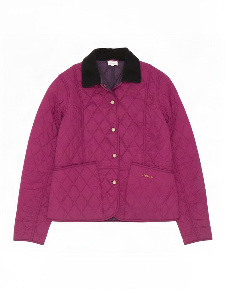 Barbour Chaqueta acolchada para mujer UK 8 Small Poliéster morado