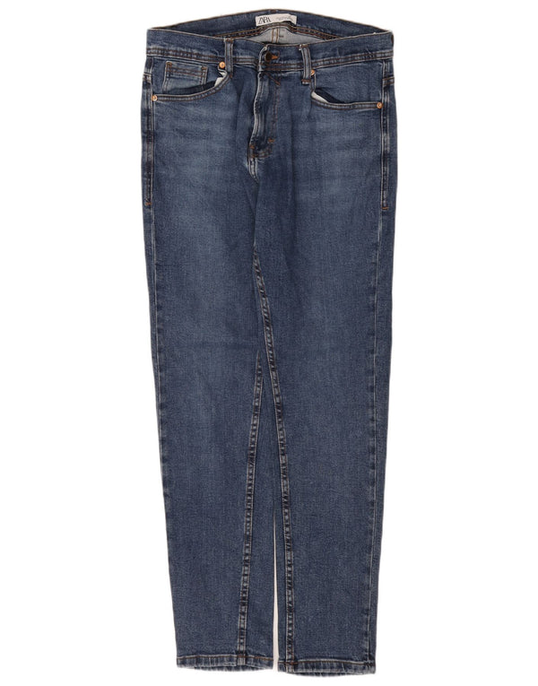 Zara Mens Slim Jeans EU 44 Grande W34 L30 Algodón Azul