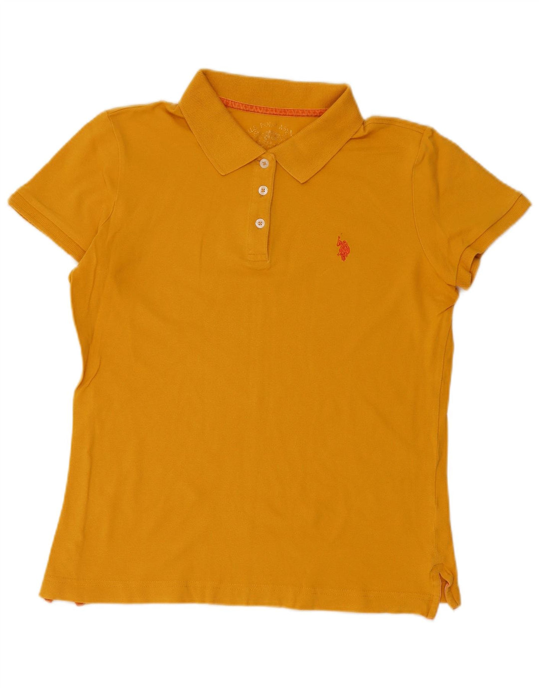 ASSN DE POLO DE EE. UU. Polo para mujer UK 44 Amarillo mediano