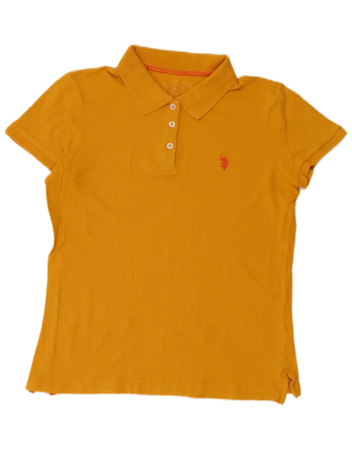 ASSN DE POLO DE EE. UU. Polo para mujer UK 44 Amarillo mediano