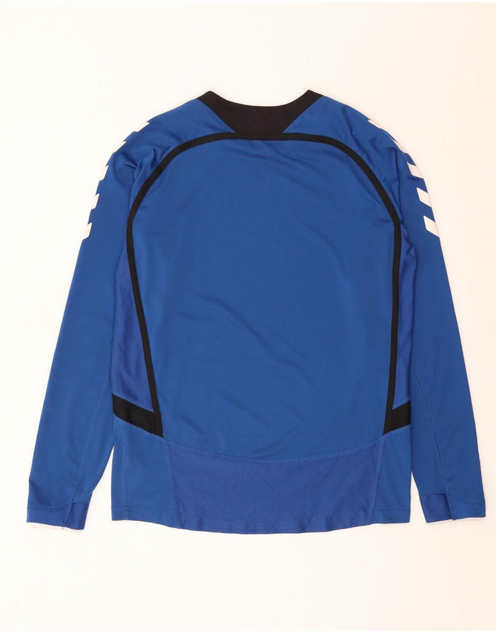 Hummel Hombre Graphic Top Manga Larga Poliéster Azul Medio Deportes