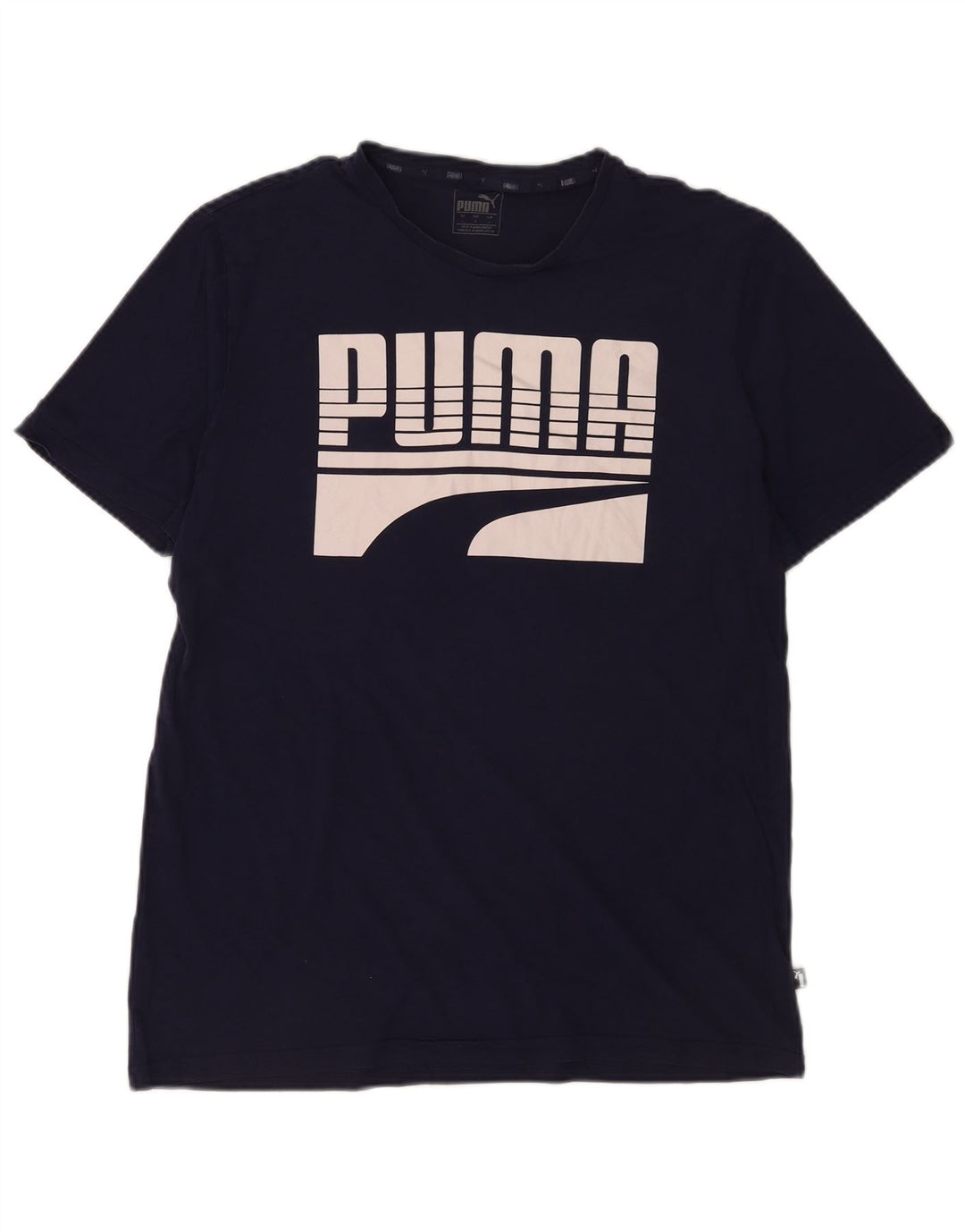 Puma - Camiseta gráfica para hombre, talla grande, azul marino