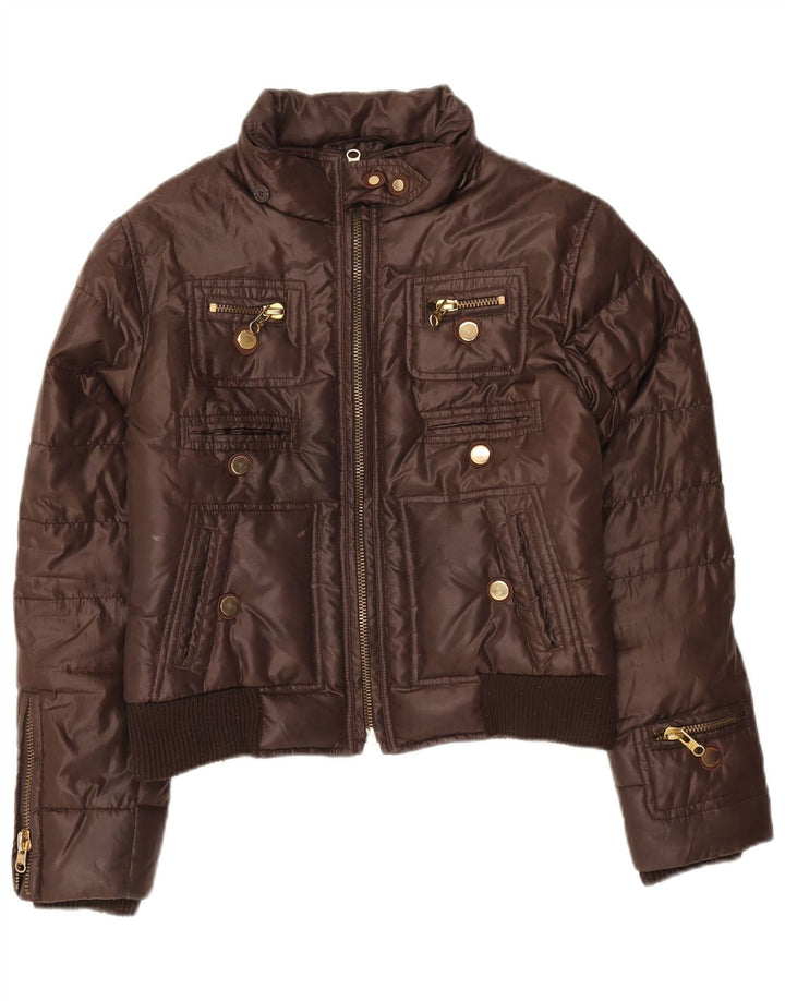 Fay Chaqueta Acolchada Mujer UK 10 Small Marrón Poliamida
