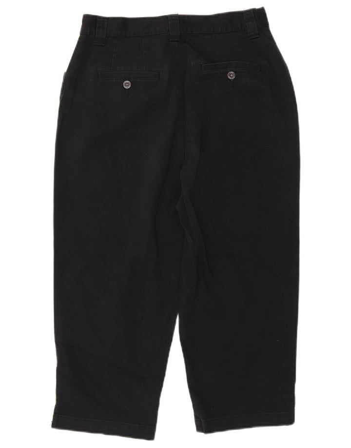 LEE Pantalones capri cónicos de cintura alta para mujer US 6 Medium W30 L20 Negro