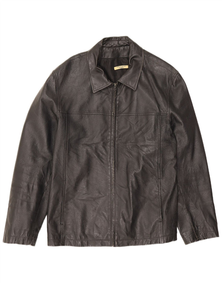 Chaqueta de cuero para hombre Private IT 52 XL Negro