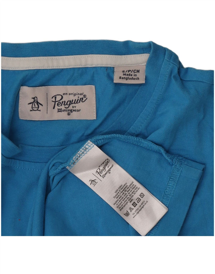 Camiseta Penguin Hombre Top Small Azul Algodón