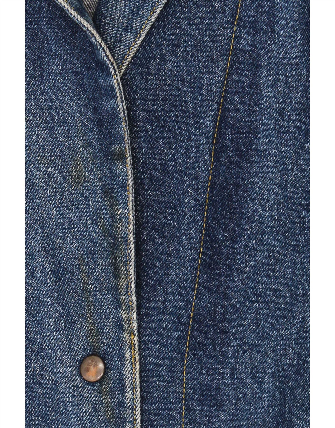 Vintage mujer oversize 2 botones denim Blazer chaqueta Reino Unido 18 XL azul