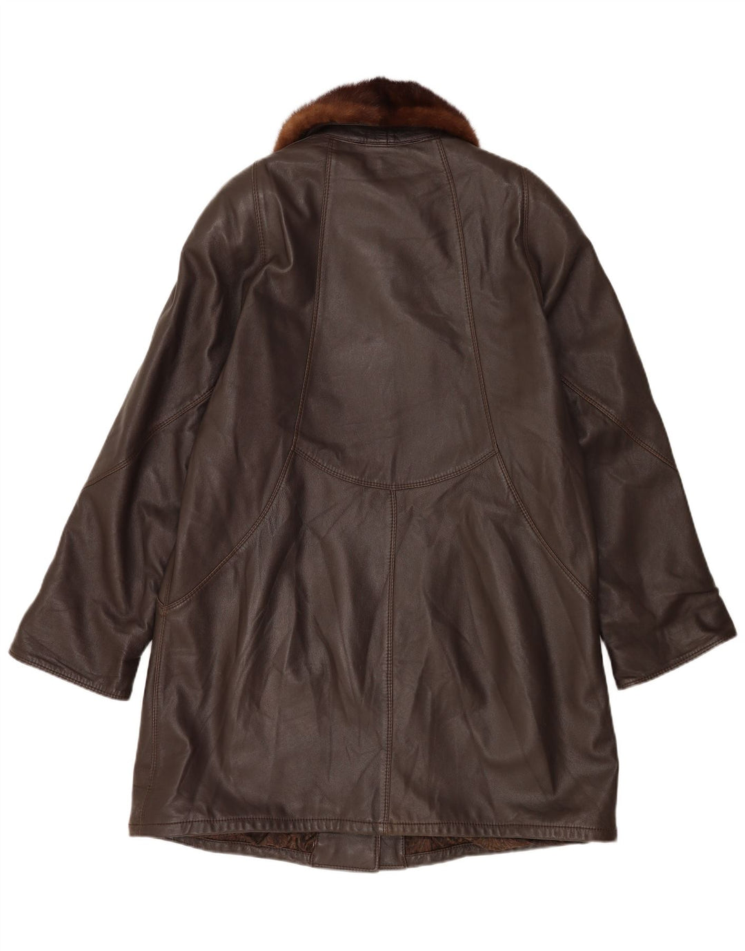 Vintage mujer abrigo Reino Unido 18 XL marrón