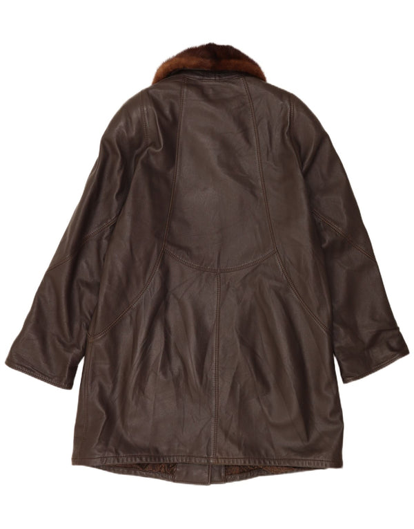 Vintage mujer abrigo Reino Unido 18 XL marrón