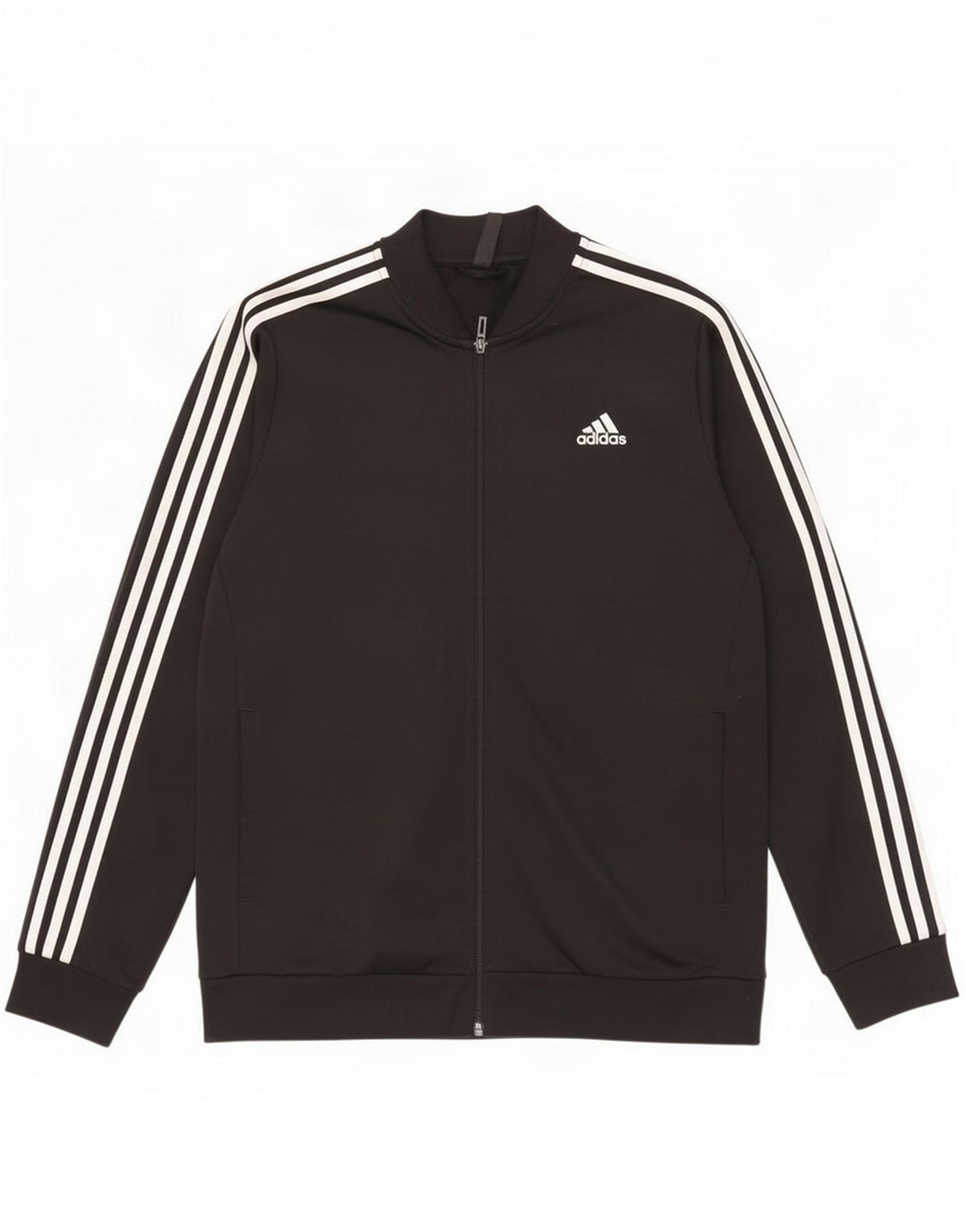 Adidas - Chaqueta de chándal para hombre, talla grande, poliéster negro