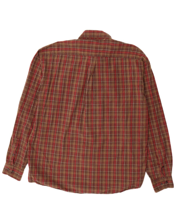 Sergio Tacchini Camisa Hombre 2XL Algodón Cuadros Marrón