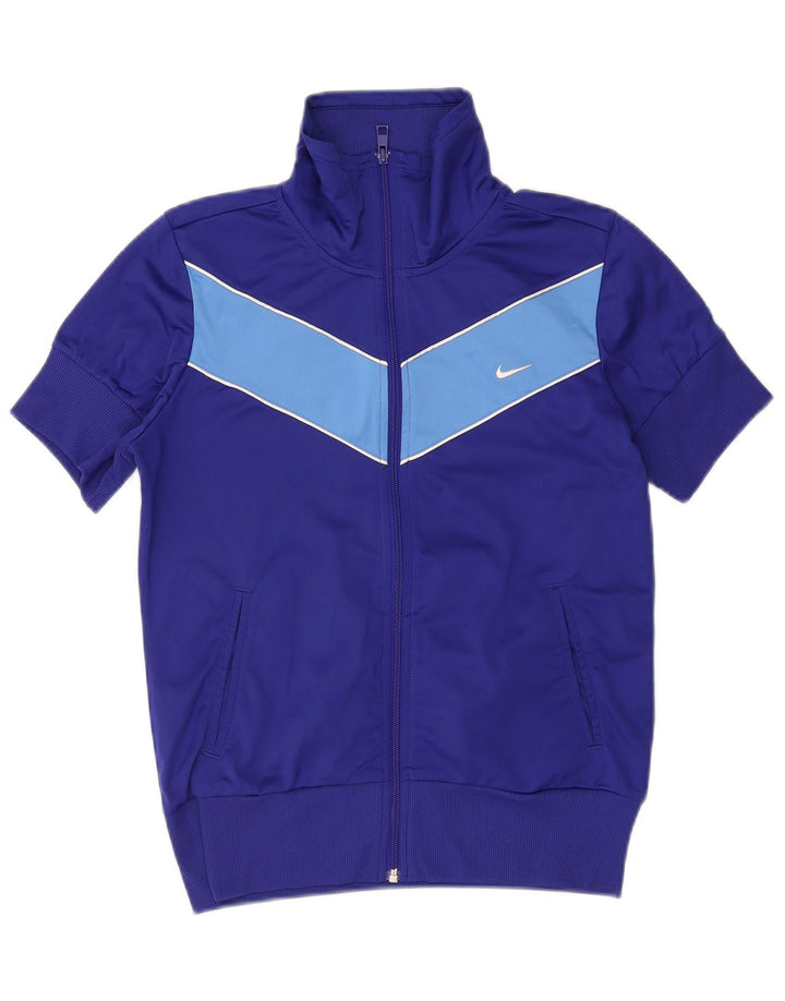 Nike - Chaqueta de chándal para mujer, talla 40, color azul marino mediano