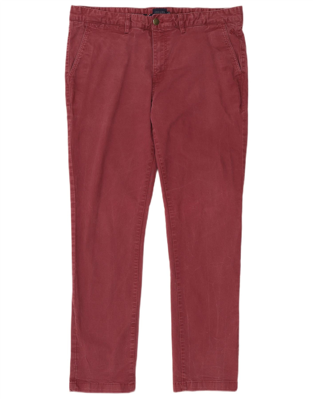 JOULES Pantalón chino ajustado para hombre W36 L32 Algodón burdeos
