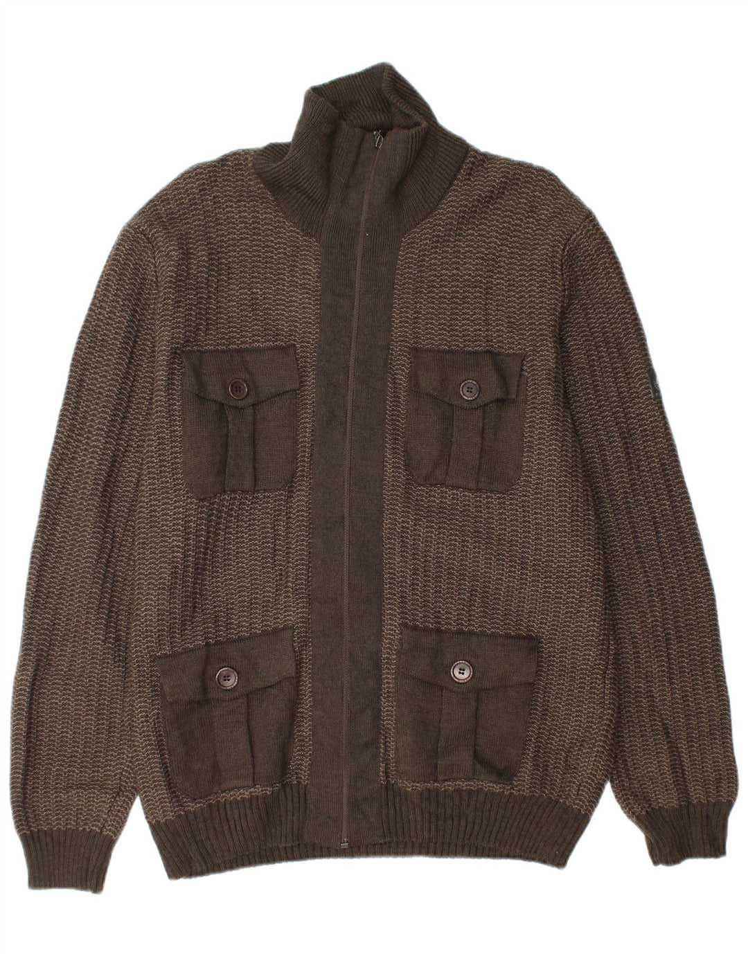 NAVIGARE Cárdigan Hombre XL Lana Gris