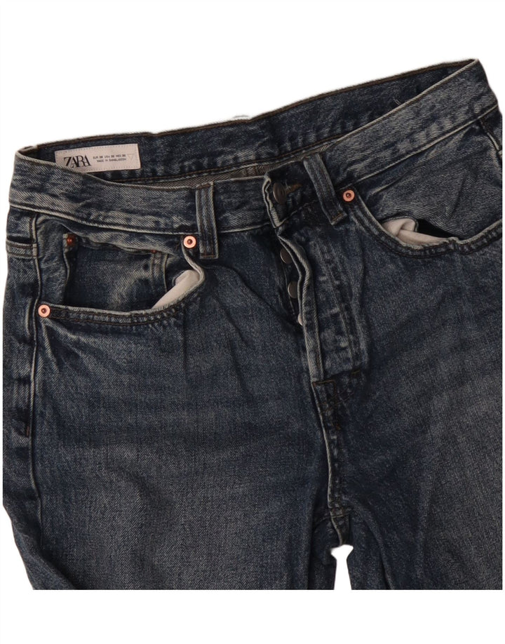 Zara Jeans rectos para hombre EU 38 Small W30 L31 Azul