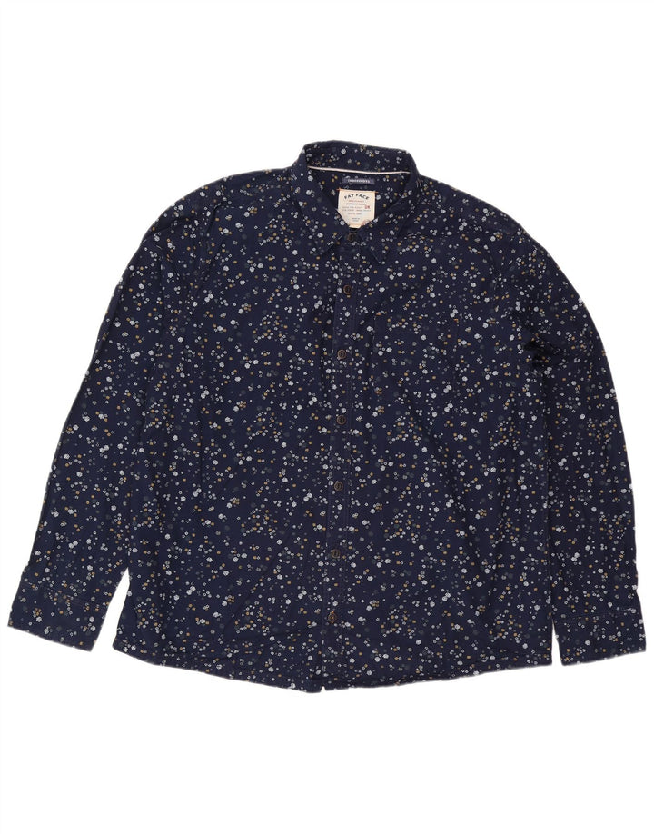 Camisa de hombre Fat Face 3XL Azul marino Floral Algodón