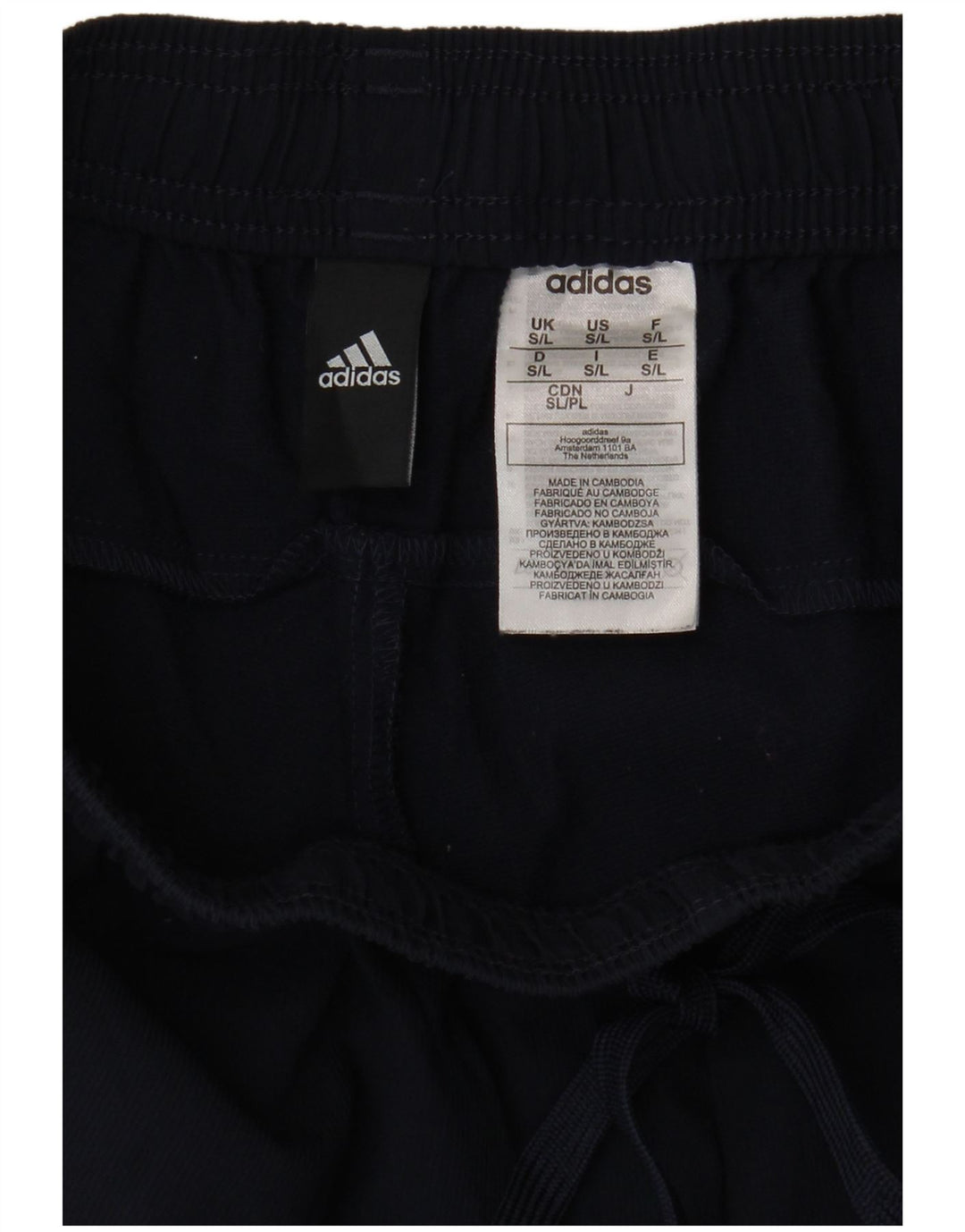 Adidas Pantalones de chándal para mujer UK 10 Small Azul marino Poliéster