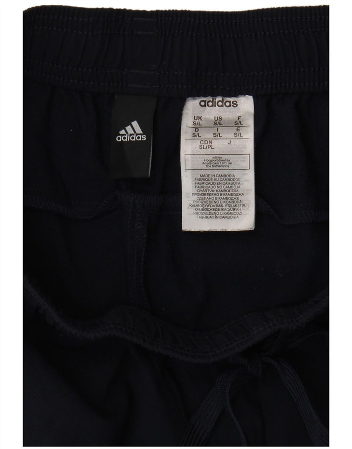 Adidas Pantalones de chándal para mujer UK 10 Small Azul marino Poliéster