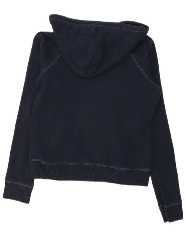 Hollister Mujer Graphic Sudadera con capucha Jumper UK 10 Small Azul Marino Algodón