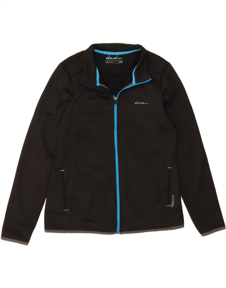 EDDIE BAUER Womens Tracksuit Top Jacket UK 14 Large Black Polyester Vintage Eddie Bauer and Second-Hand Eddie Bauer from Messina Hembry 