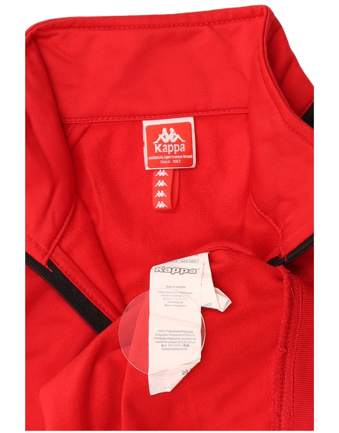Kappa Boys Graphic Chándal Top Chaqueta 11-12 Años Rojo Colorblock