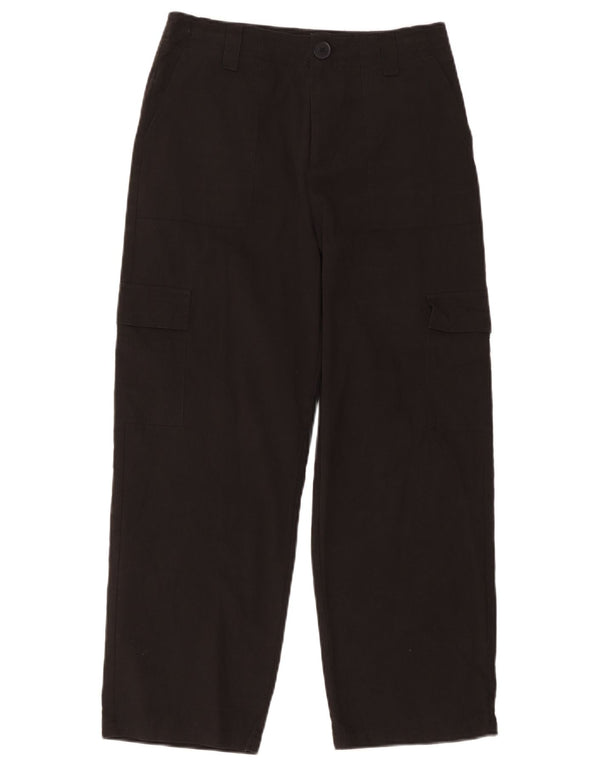 Zara Mujer Pantalones Cortos Cargo Rectos Pequeños W26 L25 Algodón Negro