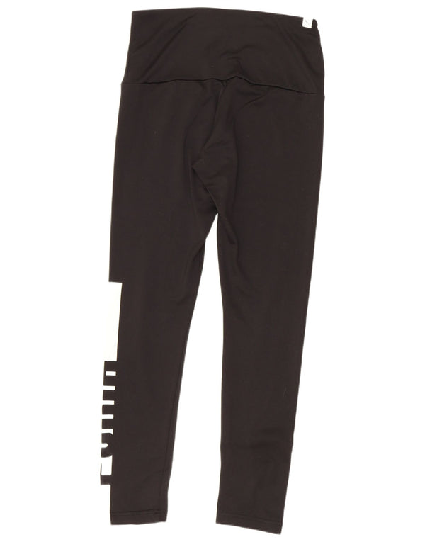 Puma Womens Graphic Leggings UK 10 Small Black Colourblock