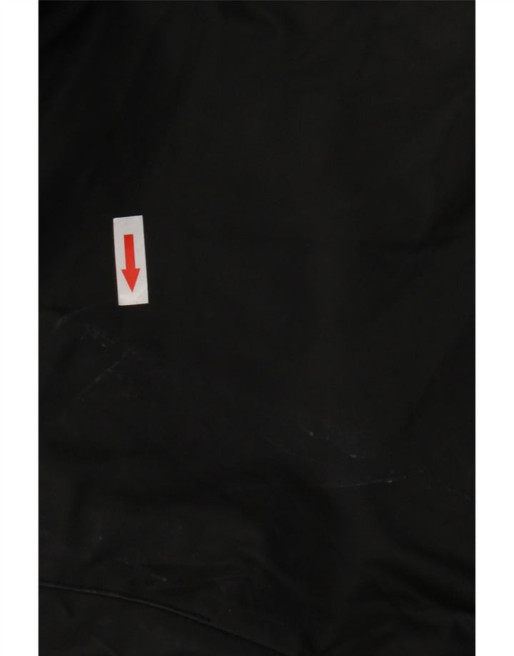 Zara Hombre Chubasquero Con Capucha UK 42 XL Poliéster Negro