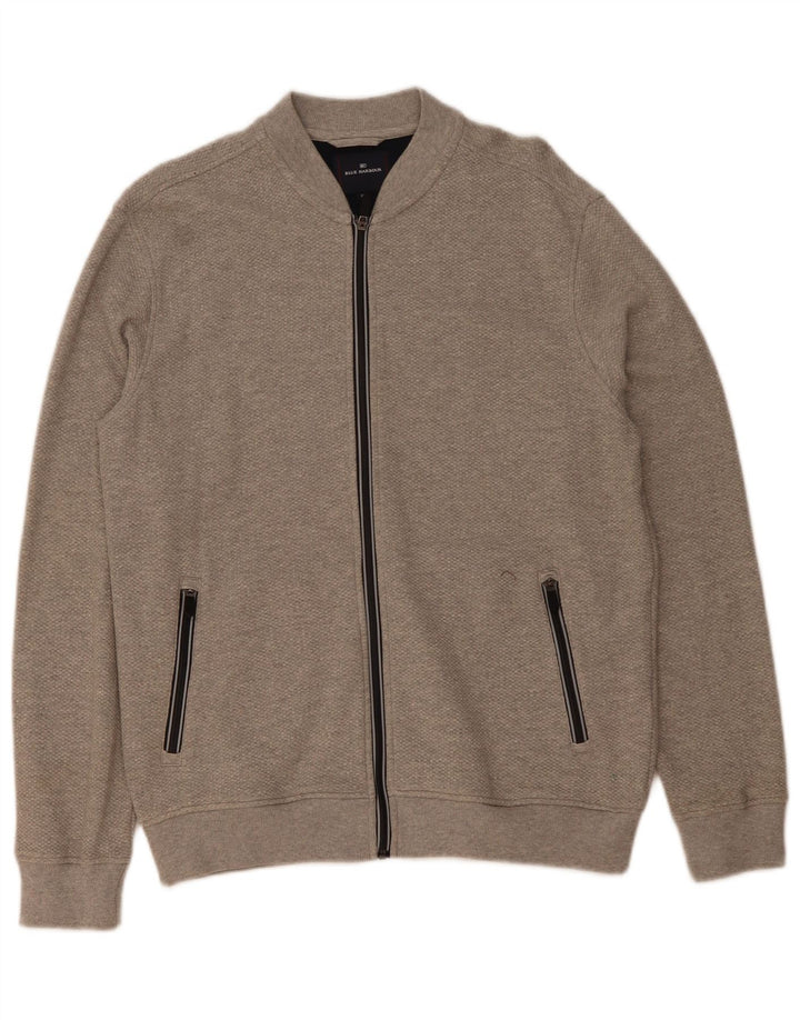 Marks & Spencer Chaqueta de chándal azul Harbor para hombre de algodón gris medio