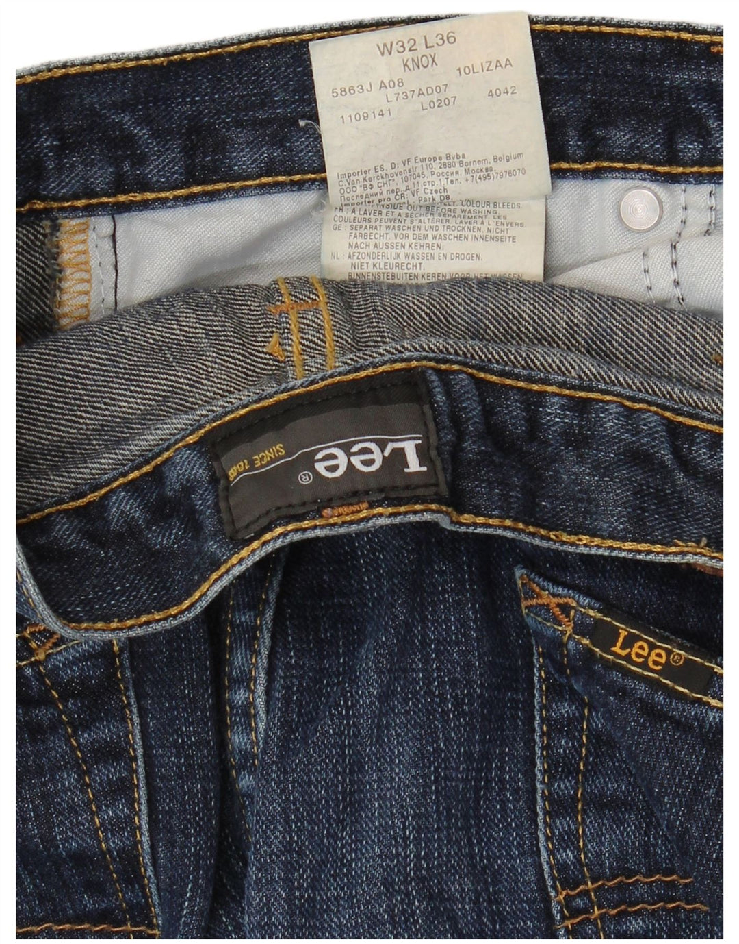 LEE Vaqueros rectos Knox para hombre W32 L28 Algodón azul