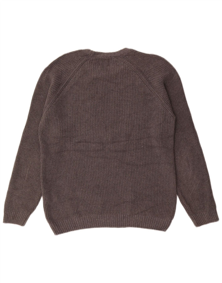 Zara Hombre Jersey Cuello Redondo Jersey Algodón Gris Medio