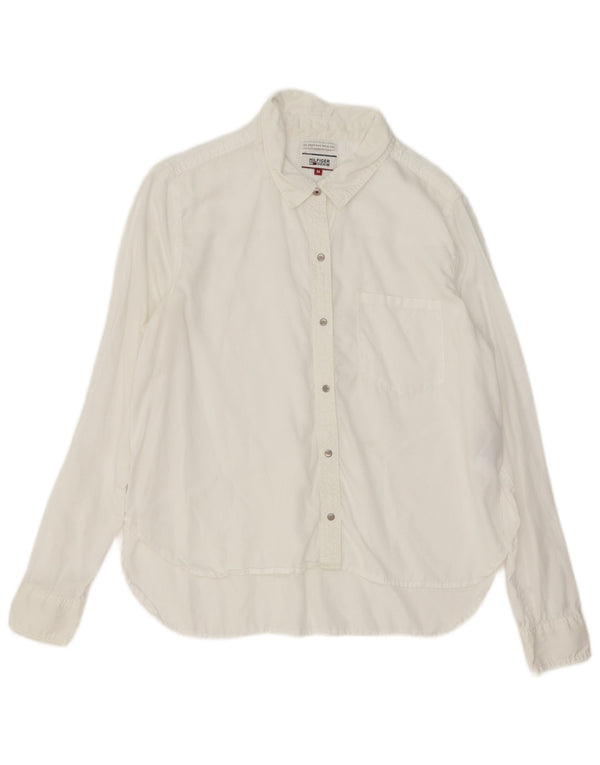 Camisa Tommy Hilfiger para mujer UK 44 Medium White Lyocell