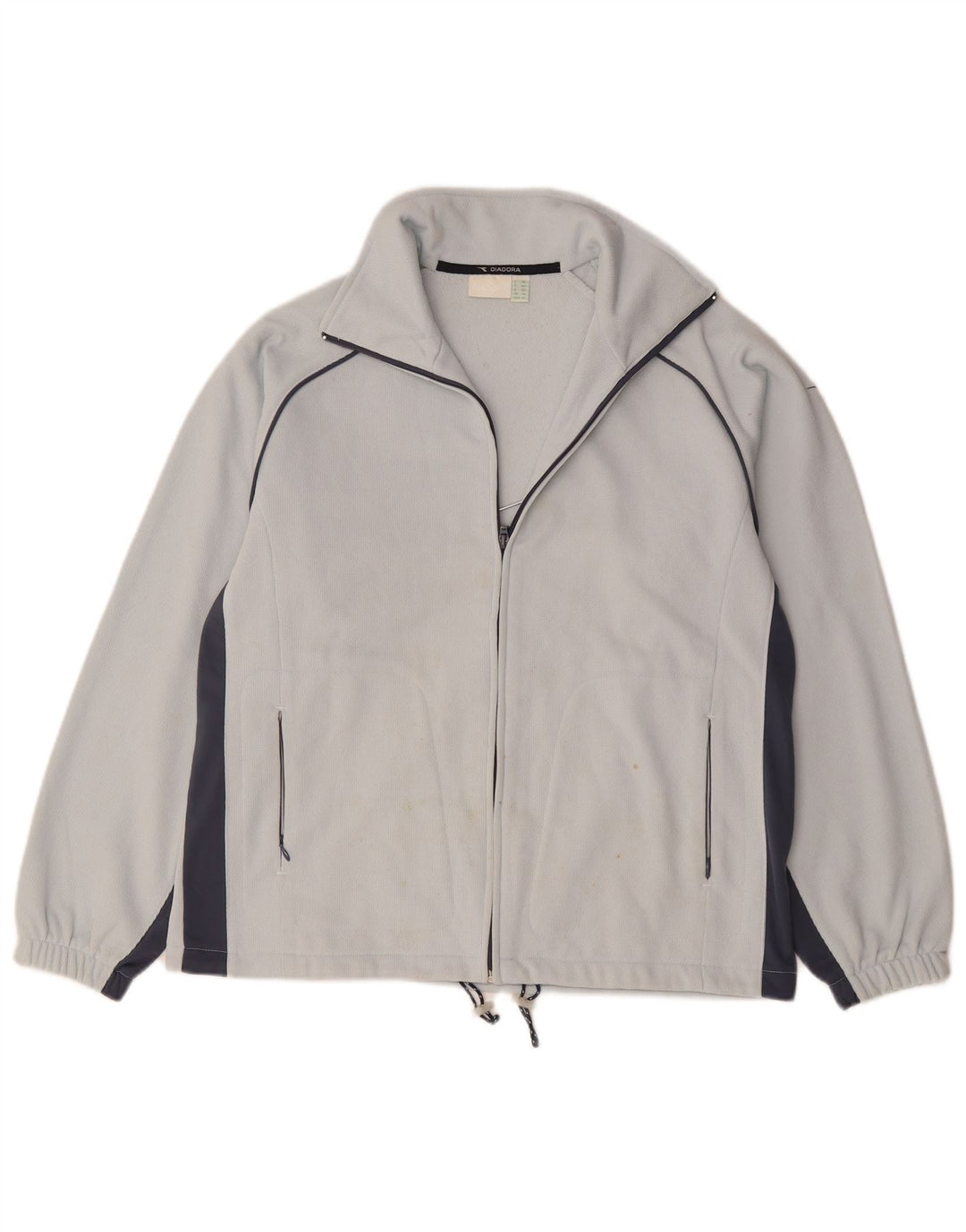 Diadora Chaqueta de chándal para mujer UK 40 Grande Poliéster con bloques de color azul