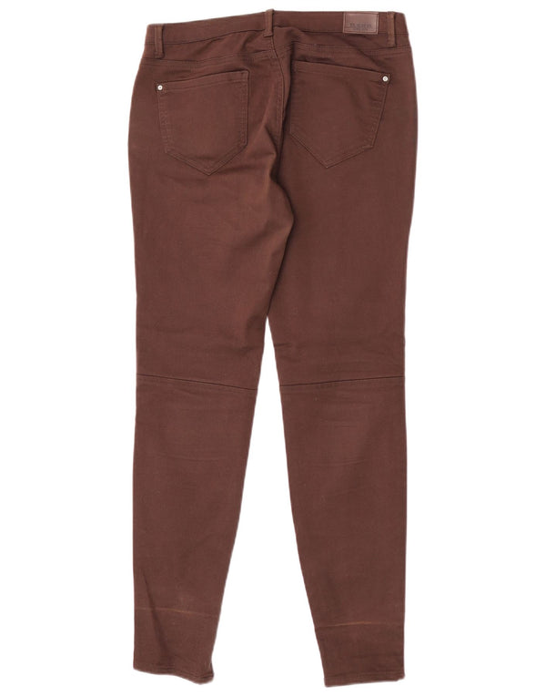 Zara Mujer Pantalones Casuales Pitillo EU 38 Small W28 L28 Algodón Marrón