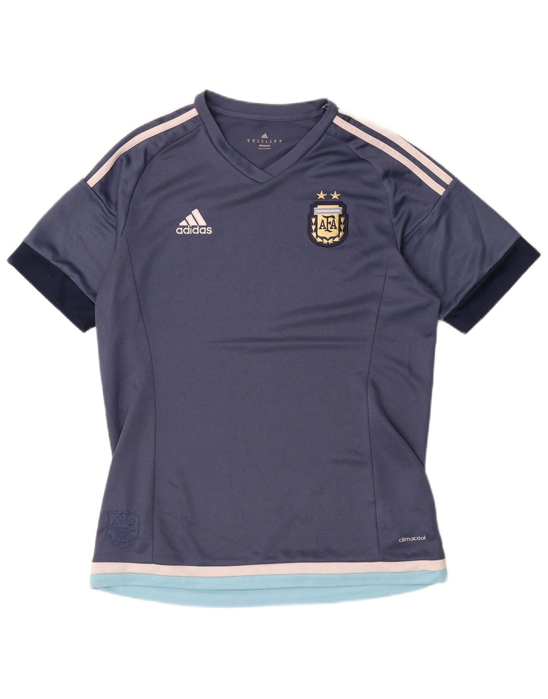 Adidas Hombre Climalite Camiseta Top Medio Azul Marino Colorblock Poliéster