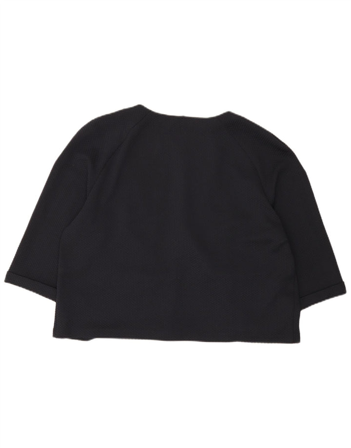 Marks & Spencer Chaqueta Blazer Corta de Manga 3/4 para Mujer UK 46 Grande Azul Marino
