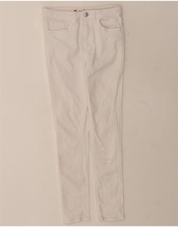 Levi's Vaqueros súper ajustados de cintura alta 720 para niños 9-10 años W20 L24 Blanco