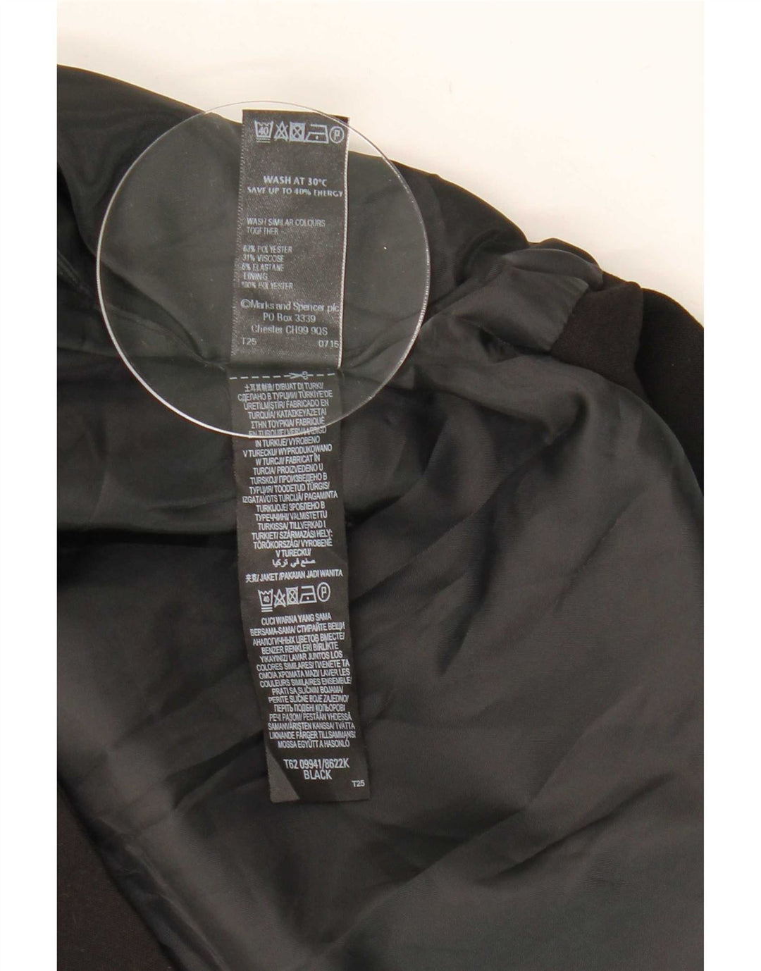 Marks & Spencer Chaleco para mujer UK 44 Mediano Negro Poliéster