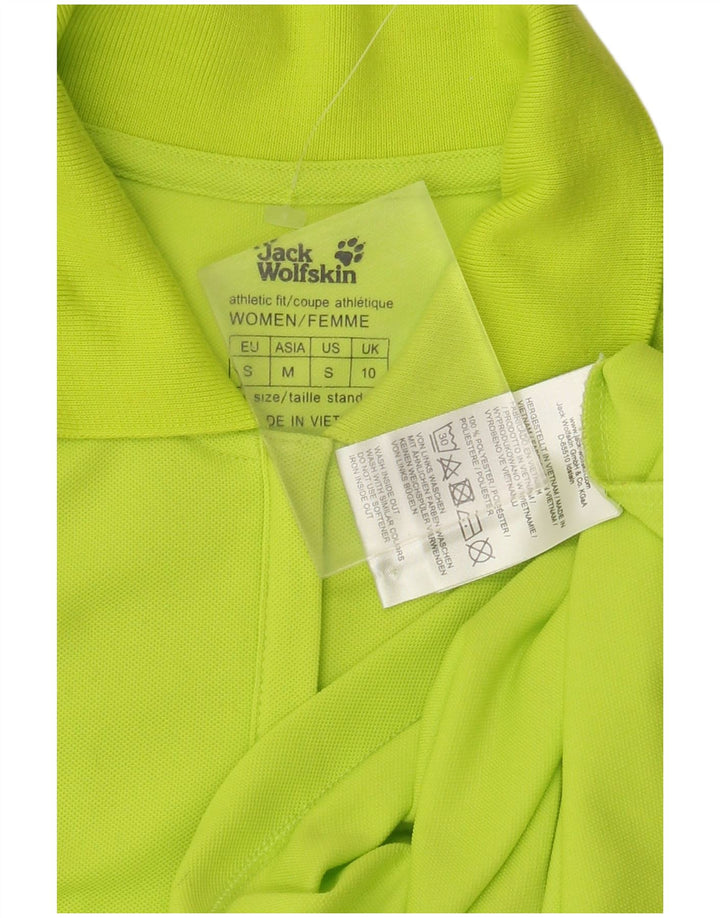 JACK WOLFSKIN Polo para mujer UK 10 Small Verde Poliéster