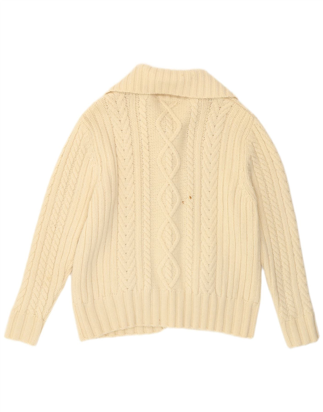 Vintage mujer Cardigan suéter IT 44 medio de lana blanca