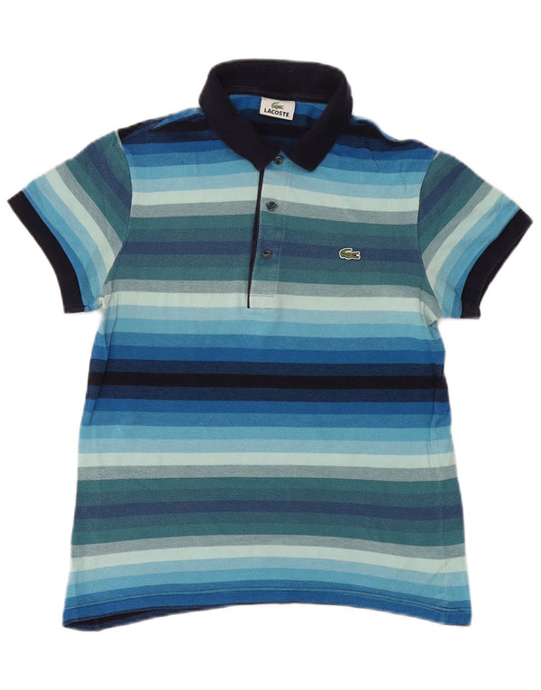 Polo Lacoste para hombre talla 3 pequeño algodón a rayas azules