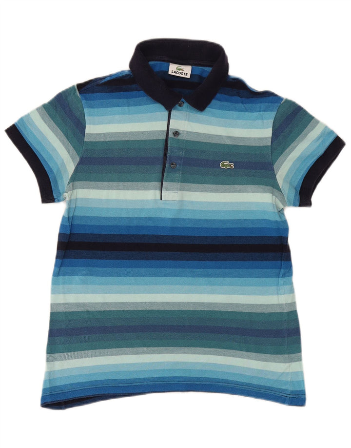 Polo Lacoste para hombre talla 3 pequeño algodón a rayas azules