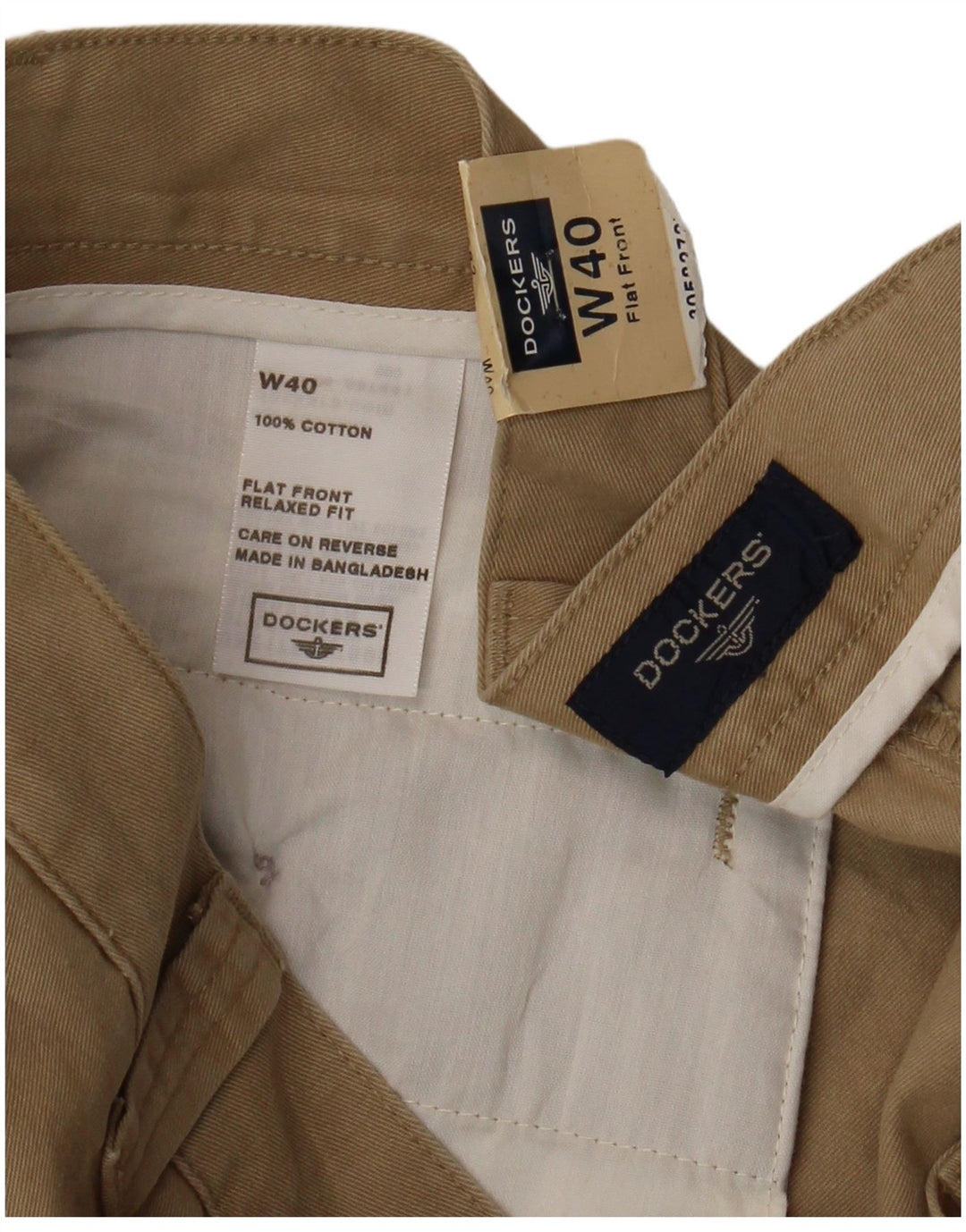DOCKERS Pantalones cortos cargo de ajuste relajado para hombre W40 XL Algodón beige