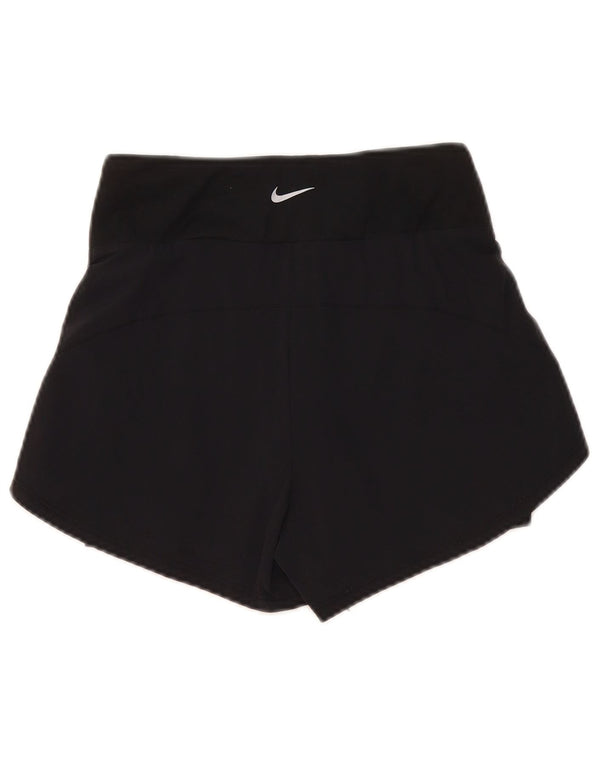 Nike Pantalones cortos deportivos Dri Fit para mujer UK 4 XS Negro Nylon Deportes