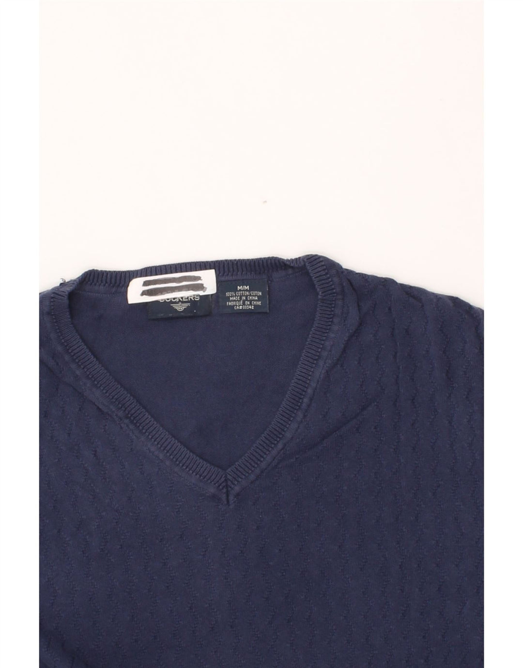 DOCKERS Mens Vest Tank Top Medium Navy Blue Chevron Cotton Vintage Dockers and Second-Hand Dockers from Messina Hembry 