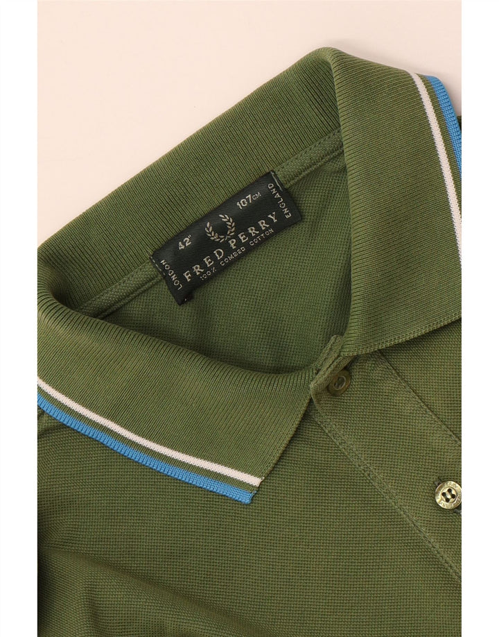 FRED PERRY Polo Hombre Algodón Verde Medio